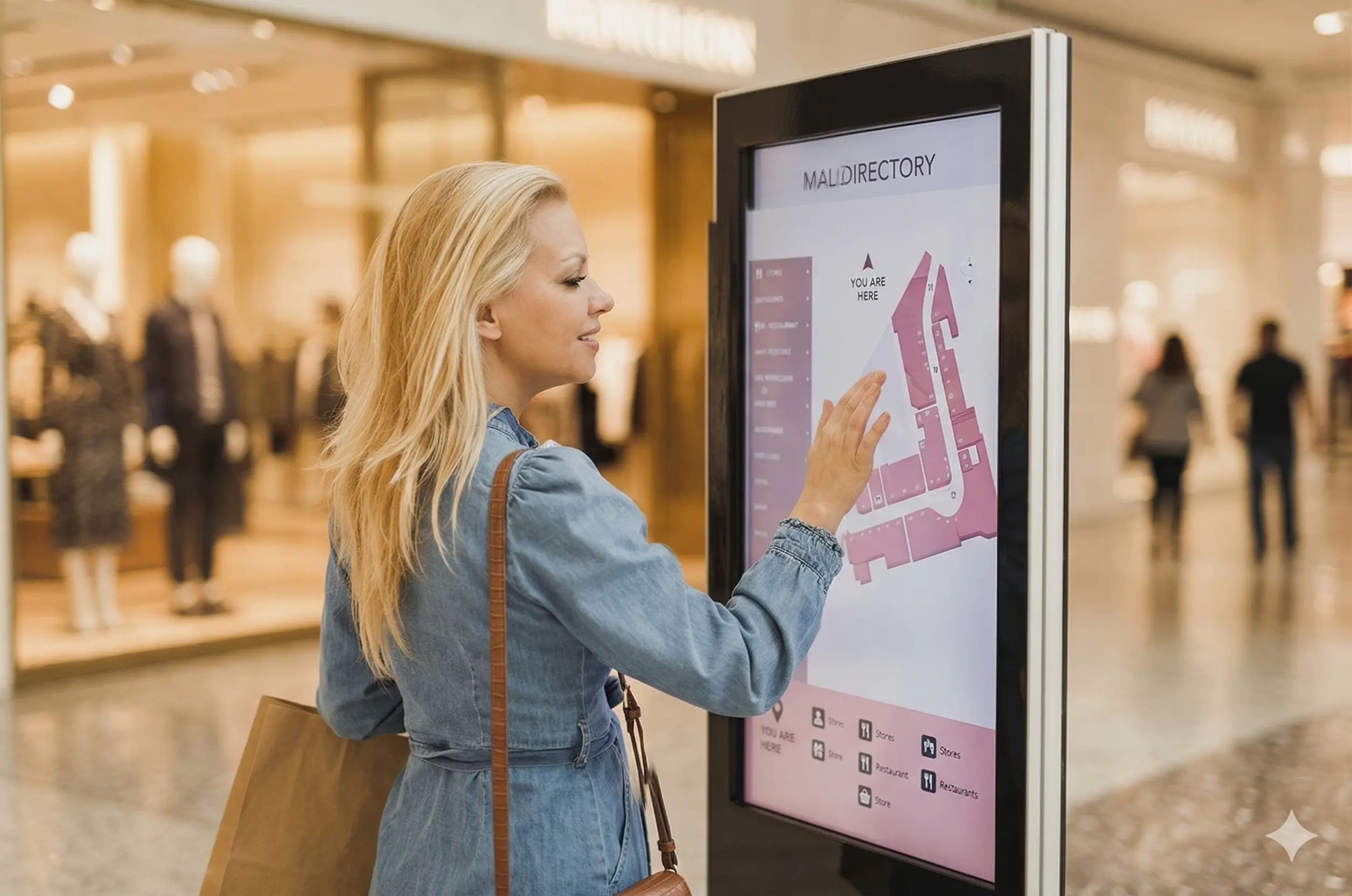 Totem táctil interactivo para espacios públicos y comerciales